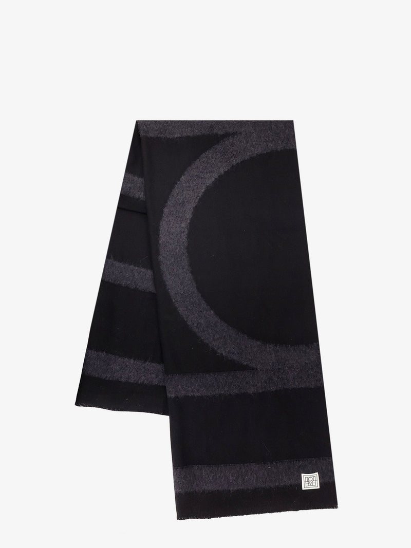 Toteme Toteme Wool and Alpaca Scarf Black - World Class Fashion