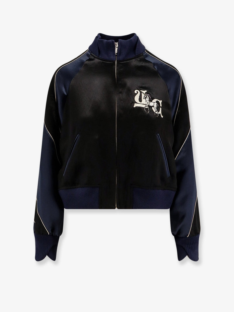 Undercover Chaqueta bomber de satén Undercover azul para mujer - World Class Fashion