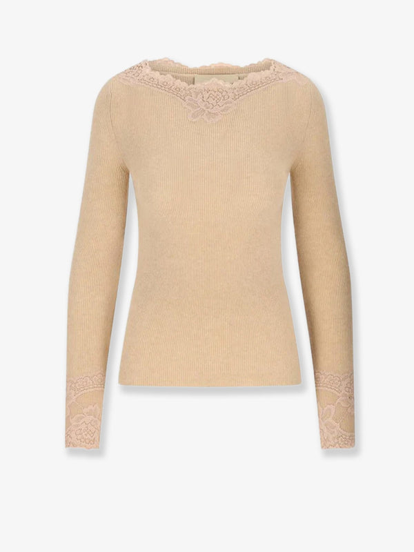 Valentino Cashmere Sweater With Lace Inserts
