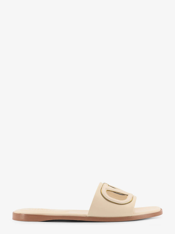 Valentino Garavani Vlogo Cut-Out Leather Slides