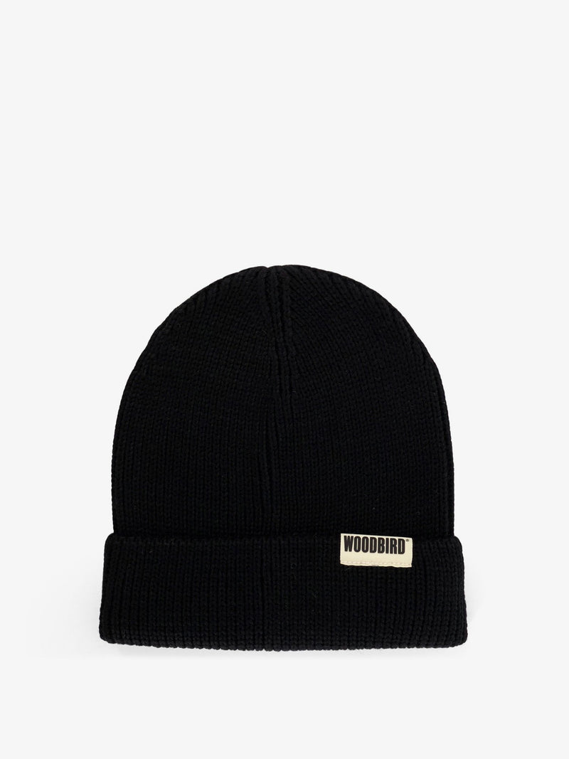 Woodbird Woodbird Wbyupa Wool and Acrylic Beanie Hat Black - World Class Fashion