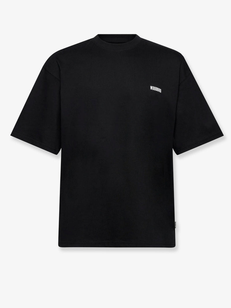 Woodbird Camiseta de algodón orgánico Woodbird Ming Tee Negra - World Class Fashion