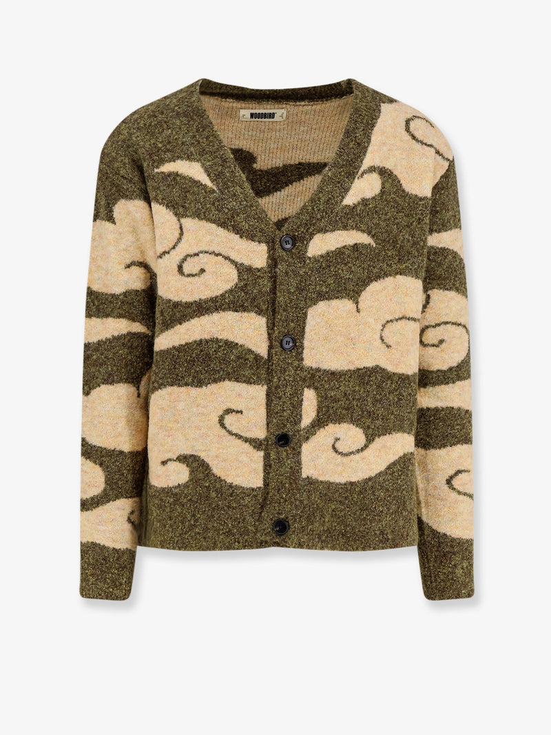 Woodbird Cárdigan Woodbird Wbkoon Cloud verde - World Class Fashion