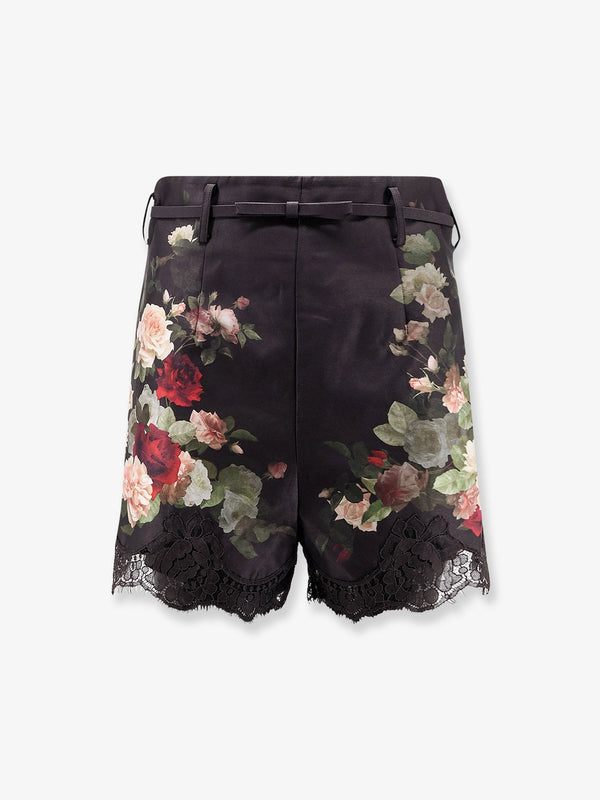Zimmermann Hypnotic Lace Trim Silk And Cotton Short