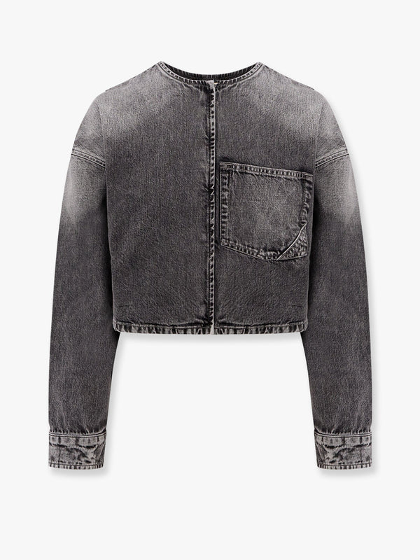Gabrielle grey denim jacket. the real jean