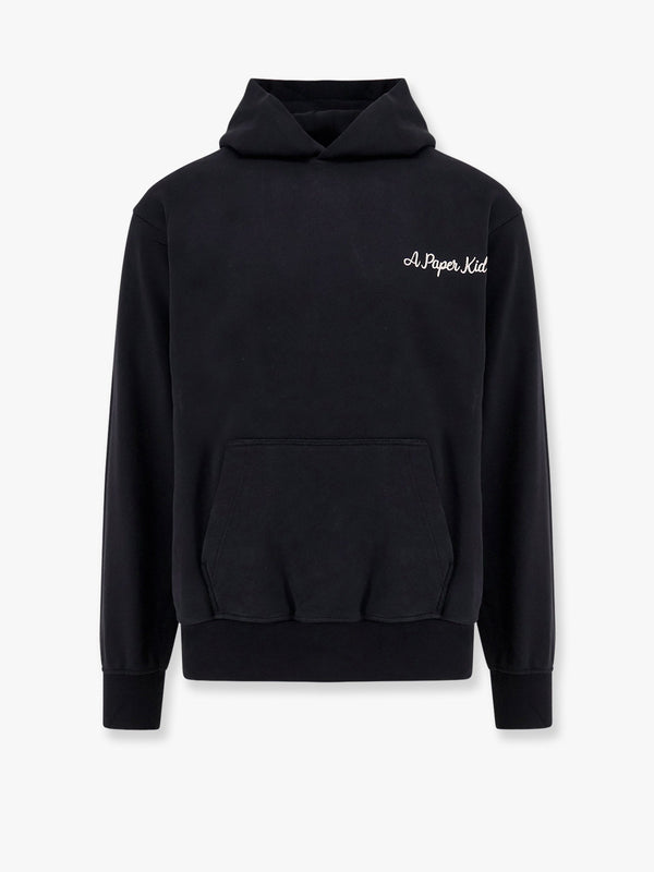 Cotton sweatshirt with logo embroidery on the front