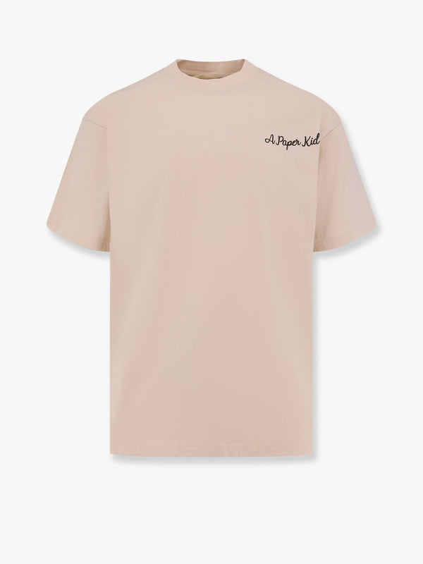 Cotton t-shirt with logo embroidery