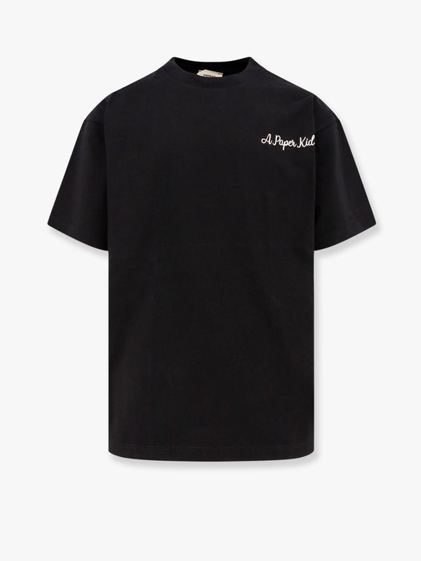 Cotton t-shirt with logo embroidery
