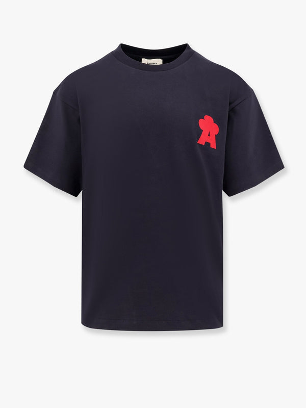 Cotton t-shirt with flocked logo detail