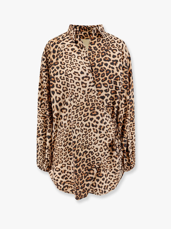 Cotton dress with animalier motif