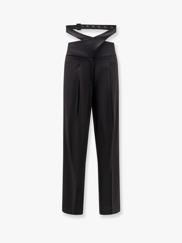 Stretch virgin wool trouser