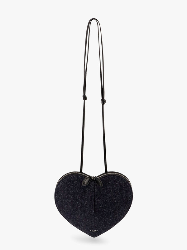 Le coeur denim and leather shoulder bag