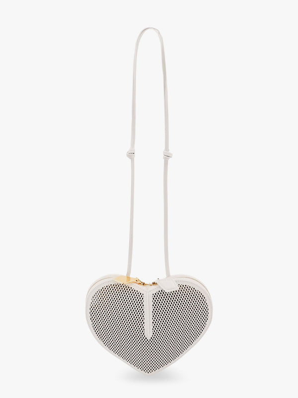 Le coeur shoulder bag in leather with fishnet motif