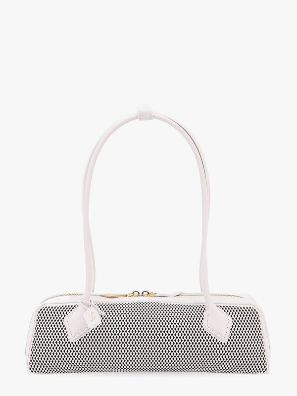 Le Teckel medium leather shoulder bag with fishnet motif