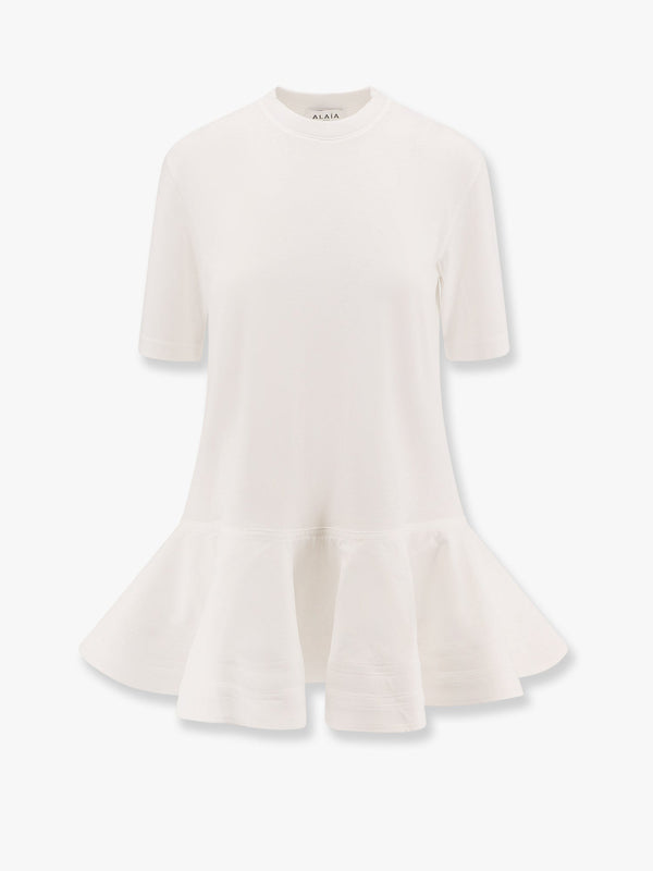 Peplum cotton  jersey t-shirt
