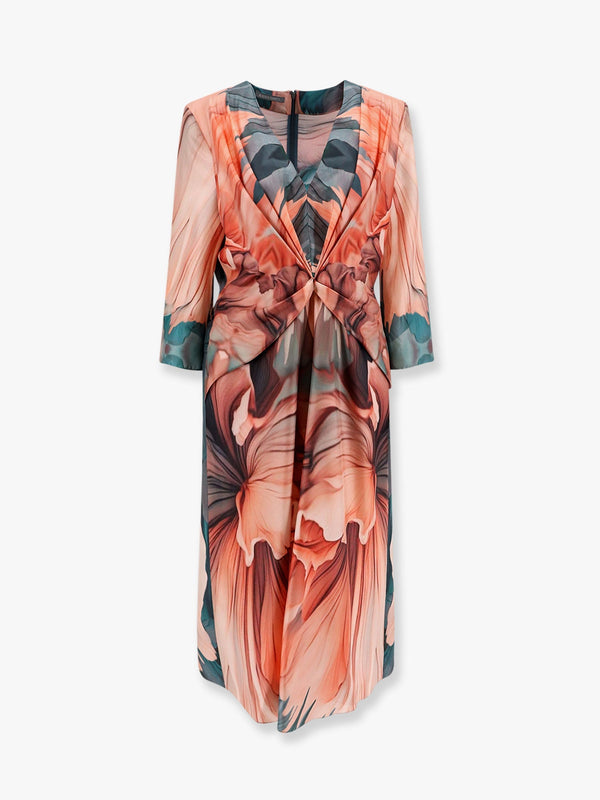 Silk dress with floral print