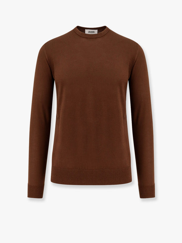 Cotton crepe sweater