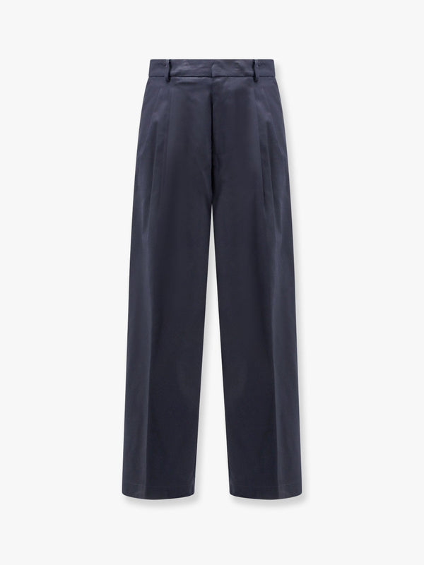 Amaranto Cotton Trouser With Frayed Edges