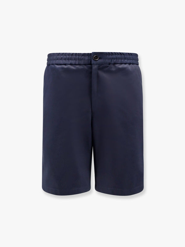 Ami Paris Cotton Bermuda Shorts With Elastic Detail