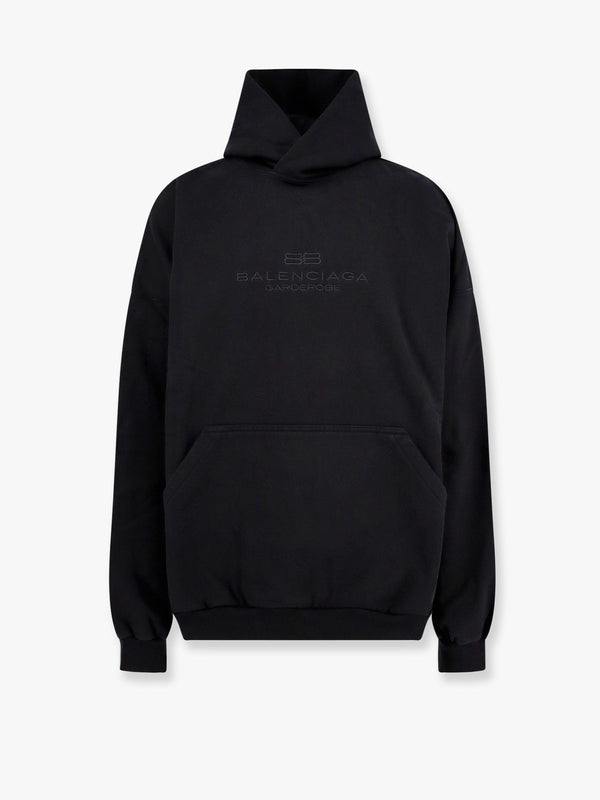 Cotton sweatshirt with logo embroidery