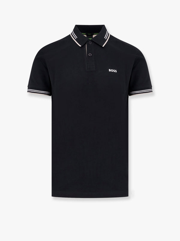 Stretch cotton polo shirt