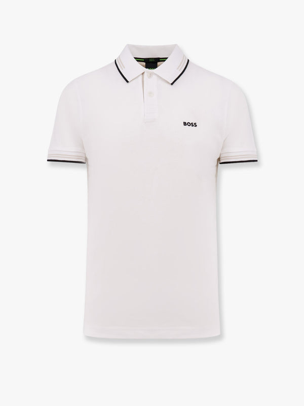 Stretch cotton polo shirt