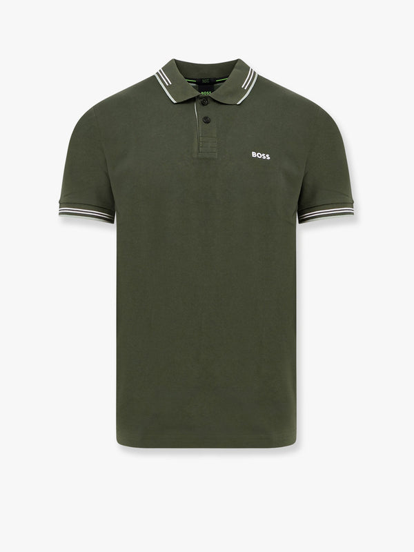 Stretch cotton polo shirt
