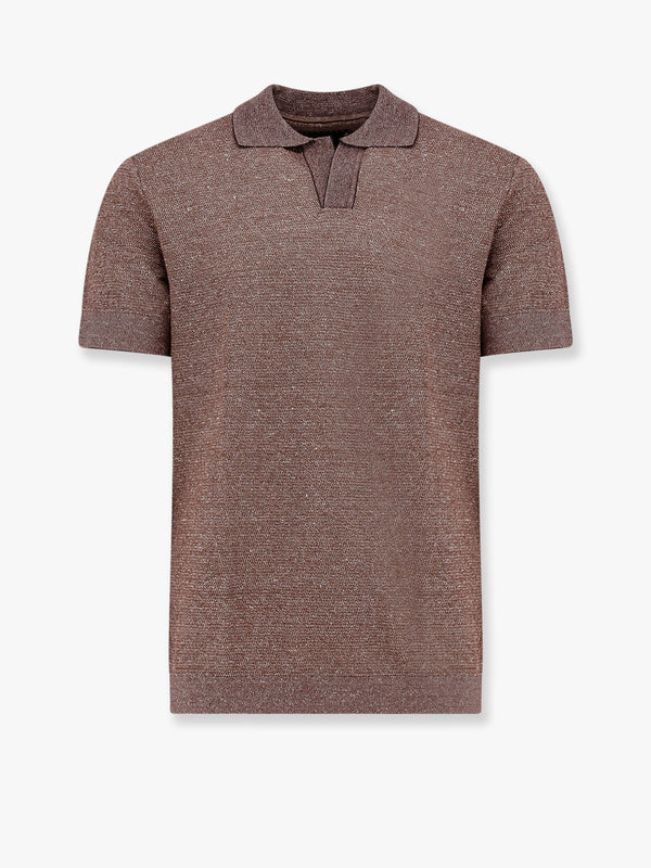 Parson cotton, linen and silk polo shirt