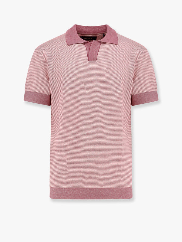 Parson cotton, linen and silk polo shirt