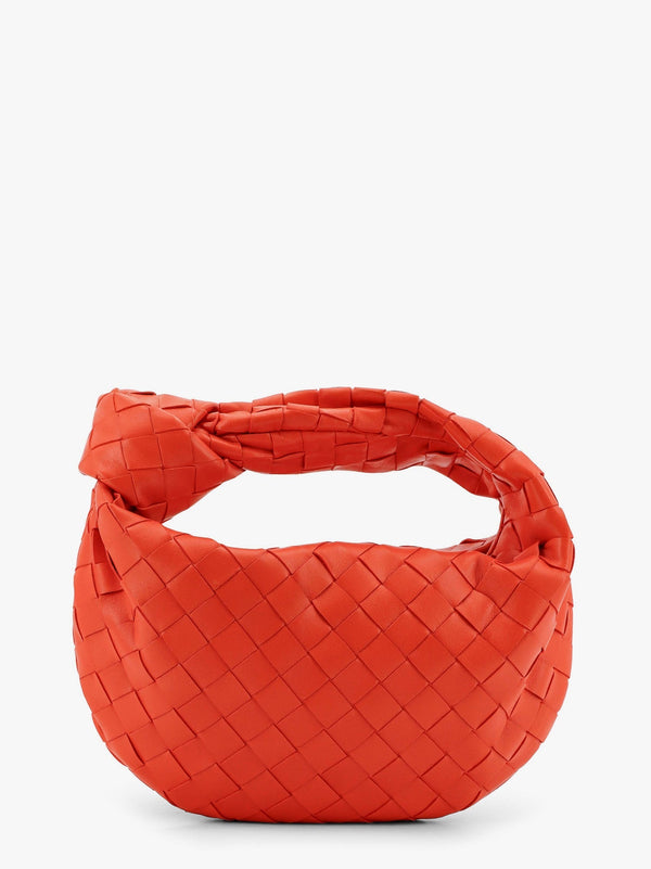 Mini jodie leather handbag with intrecciato motif
