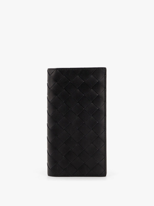 Intrecciato motif leather wallet