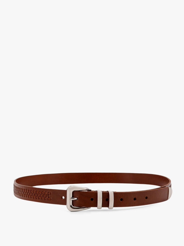Interwined leather belt