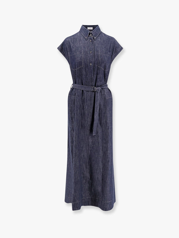 Denim chemisier long dress