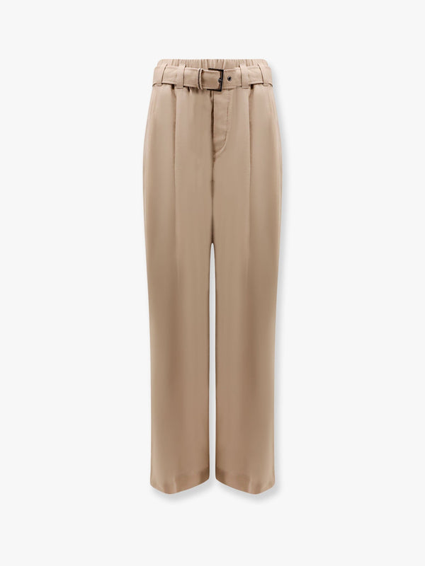 Trouser with belt and monili detail