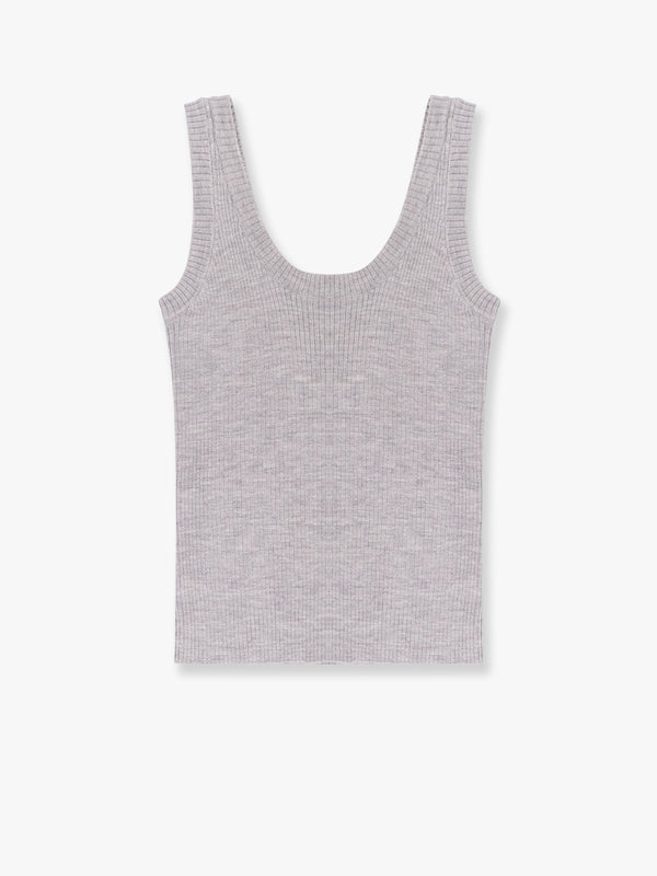 Cashmere and wool tank top with Monili detail