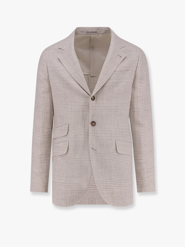 Linen, wool and silk blazer