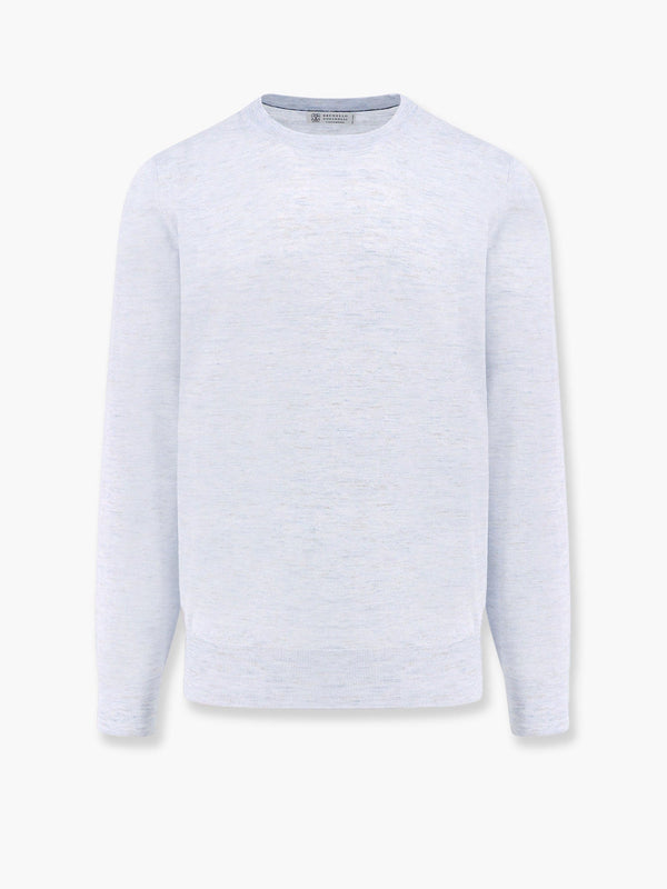 Mélange cashmere, silk and linen sweater