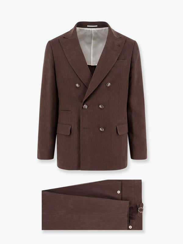 Linen double breasted suit
