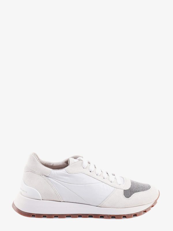 Nylon and suede sneakers
