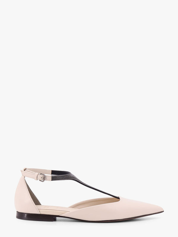 Leather sandals with monili detail on the front