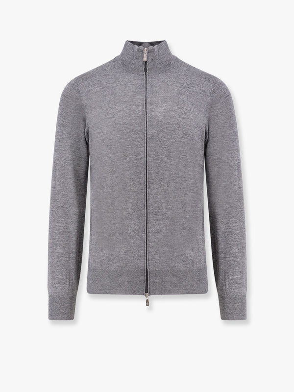 Cashmere and silk cardigan with zip