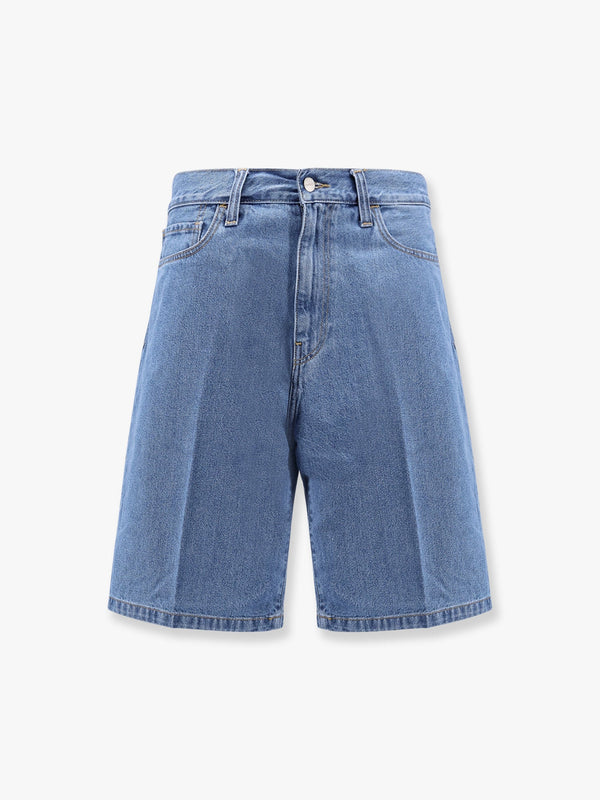 Carhartt Wip Landon Denim Shorts With Logo Patch