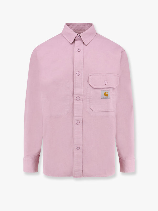 Carhartt Wip Cotton Shirt With Logo Patch