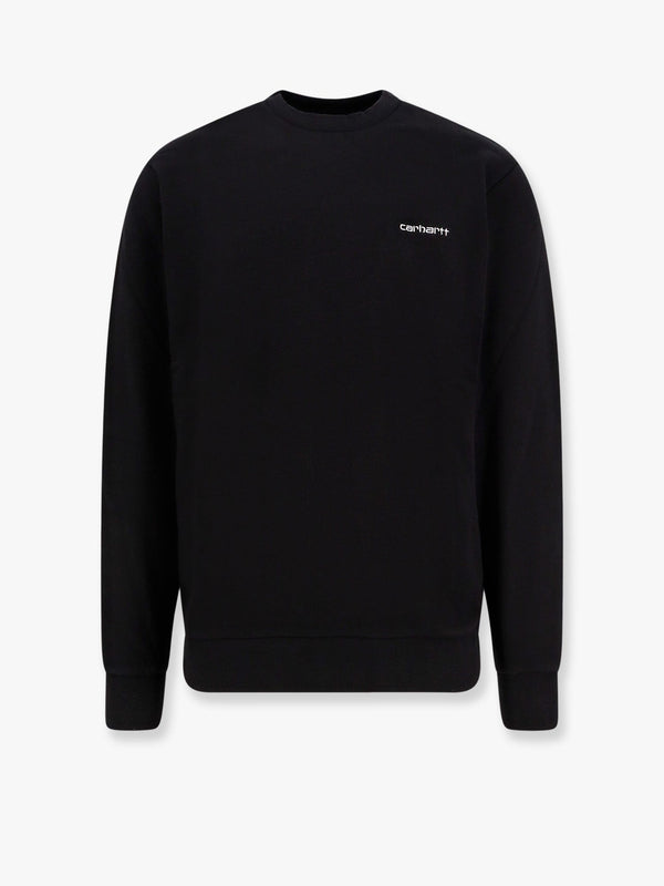 Script embroidery cotton sweatshirt