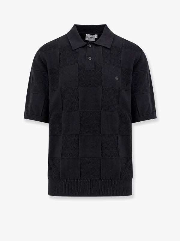 Checker cotton polo shirt