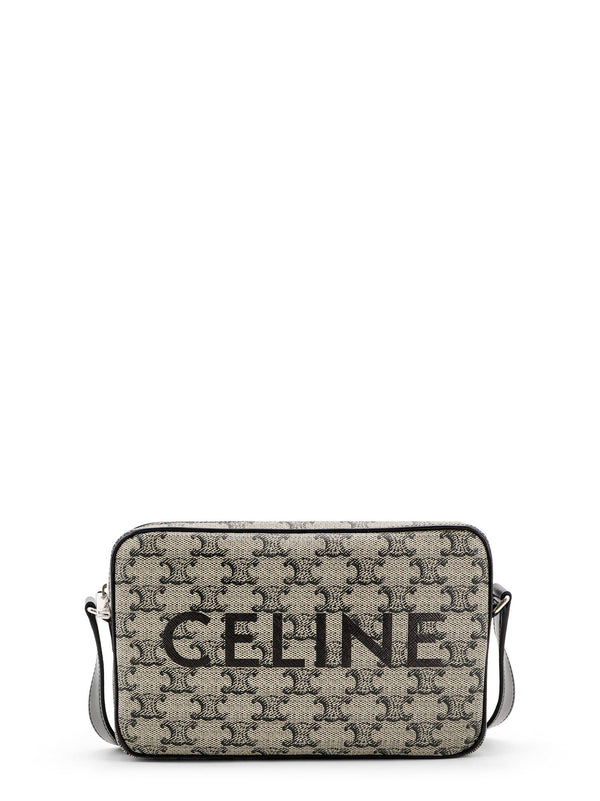 Messenger triomphe canvas shoulder bag with frontal logo