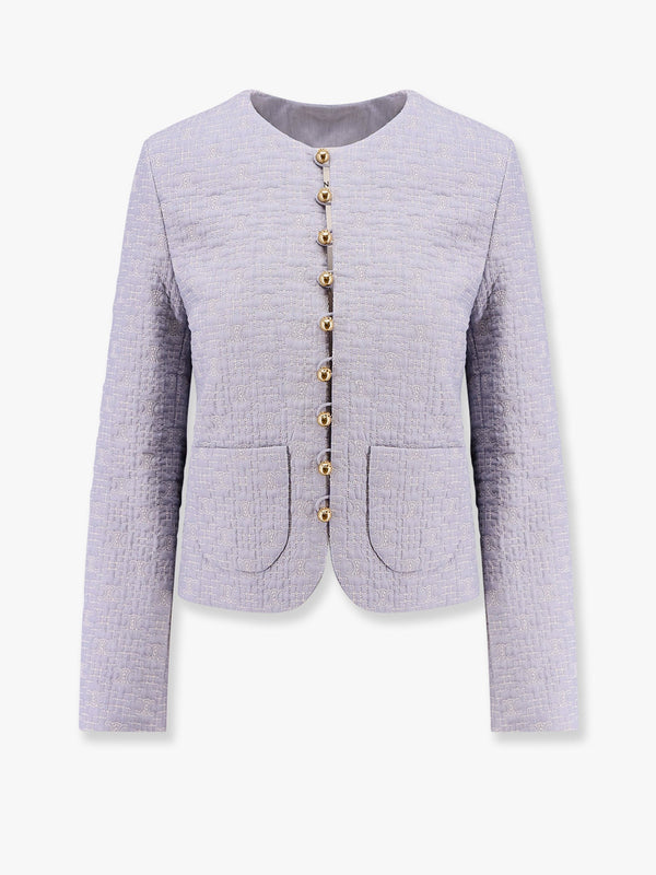 Celine Quilted Cotton Blazer With Triomphe Motif