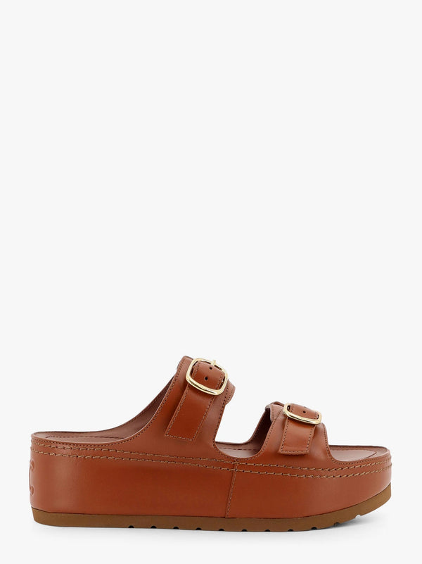 Polly leather sandals with plateau