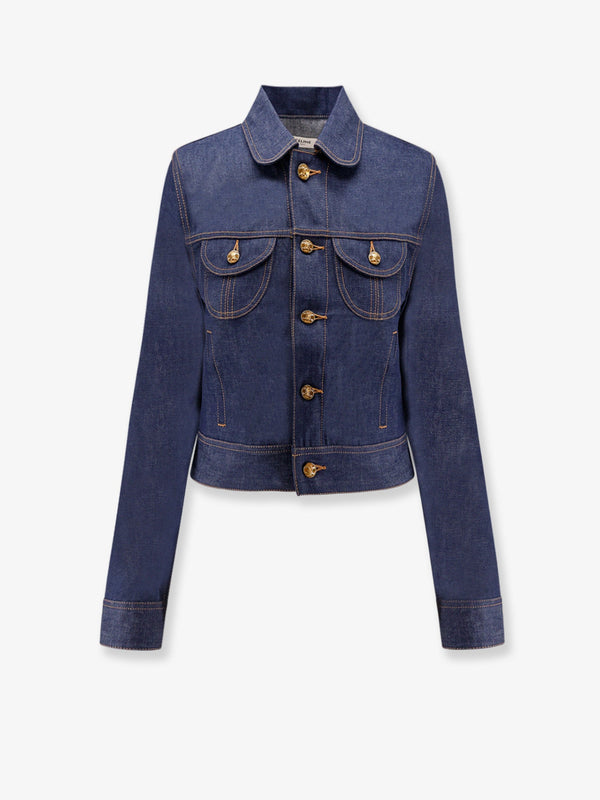 Jeans jacket with Triomphe buttons<BR/>