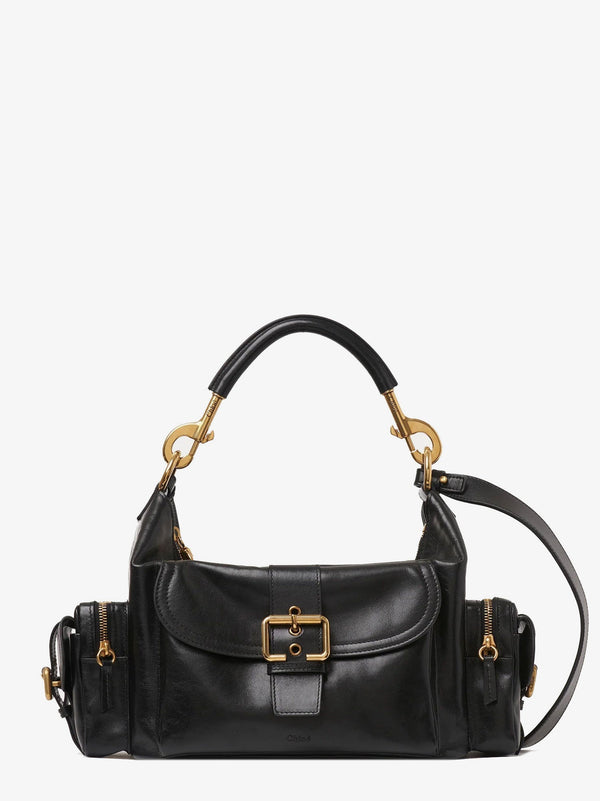 Chloe' Carry Shiny Buffalo Leather Shoulder Bag